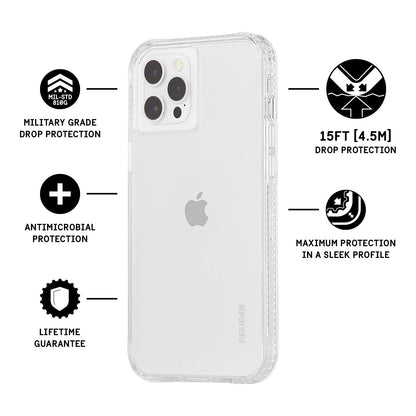 Pelican - Ranger Series - Case for Iphone 12 and Iphone 12 Pro (5G) - 15 Ft Drop Protection - 6.1 Inch - Clear