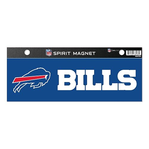 Rico Industries NFL - Imán de fútbol Buffalo Bills de 4 x 10 Pulgadas, diseño de espíritu de Equipo, decoración del hogar, refrigerador, Oficina, Cocina