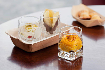 Borgonovo Frosty - Juego De 6 Tequileros De Vidrio 70ml. Caballitos Para Tequila Shot Chupito Whisky, Licor, Mezcal, Bar, Fiesta Bartender.