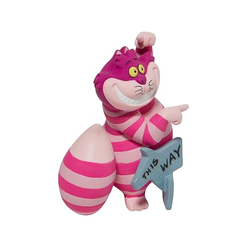 Enesco Alice in Wonderland Disney Showcase Cheshire Cat This Way Figura en Miniatura, 3.35 Pulgadas, Multicolor