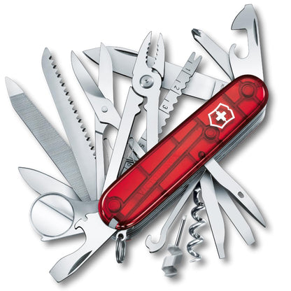 Victorinox Swiss Army SwissChamp Navaja Multiusos, 33 Funciones - Plateado - Cuchillo