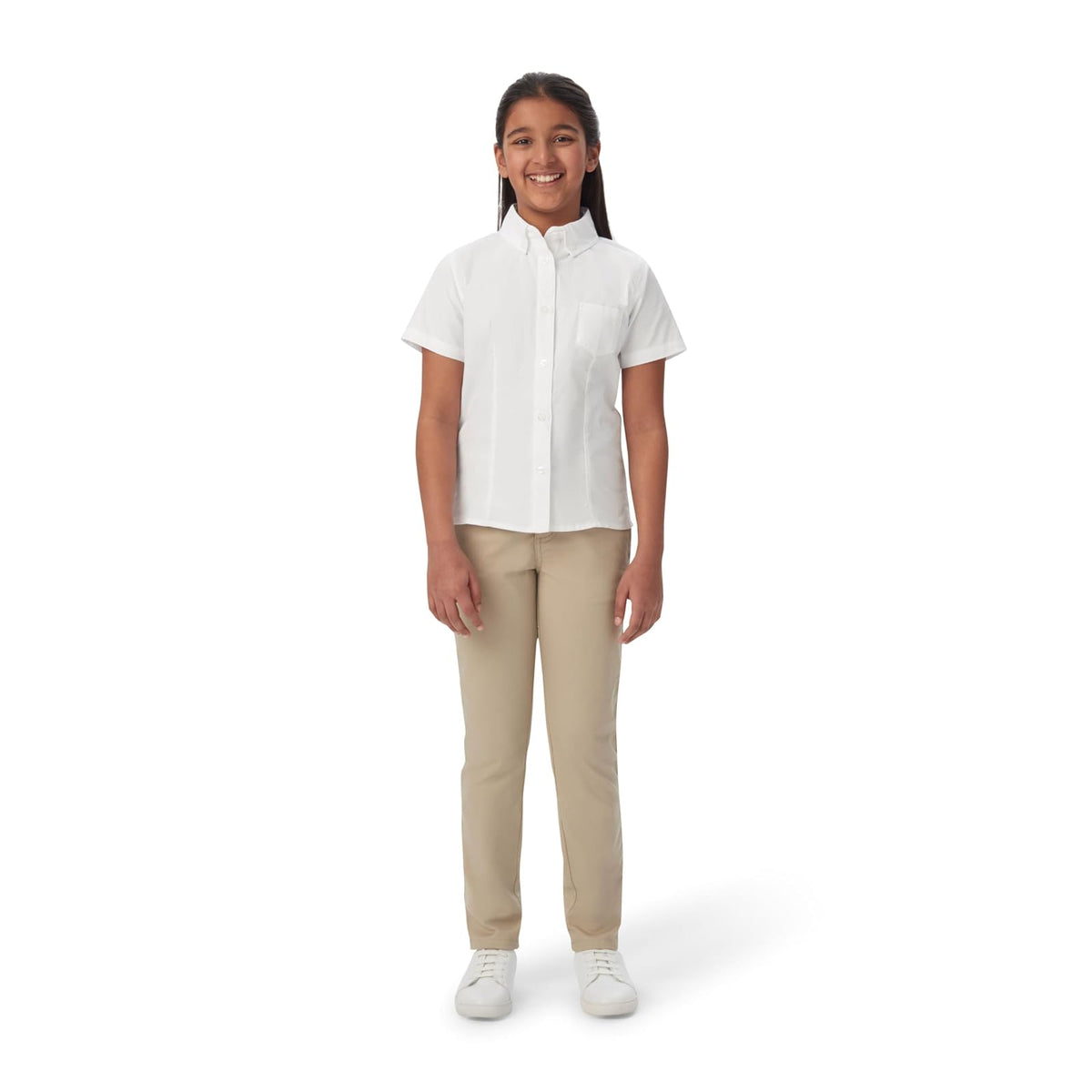 French Toast - Camisa Oxford de Manga Corta para niña