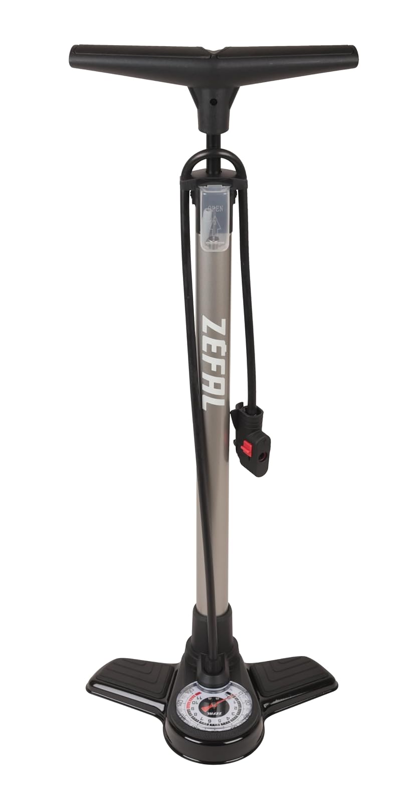 Zéfal Bomba PROFIL MAX FP20 de Pie V.A./V.F. Acero/Plastico Blanco 0862