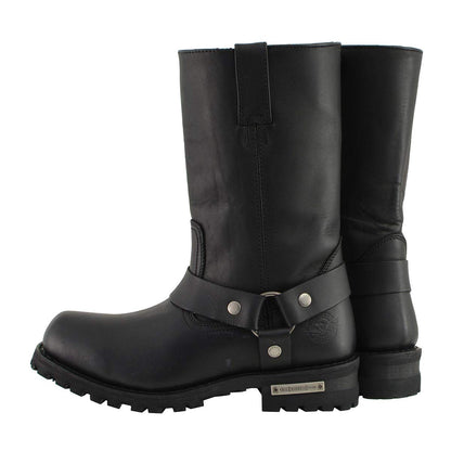 Milwaukee - Botas de motocicleta para hombre, Negro, 7.5 M US | Motocicleta de 11 pulgadas, piel de vacuno de alta calidad, lista para carretera
