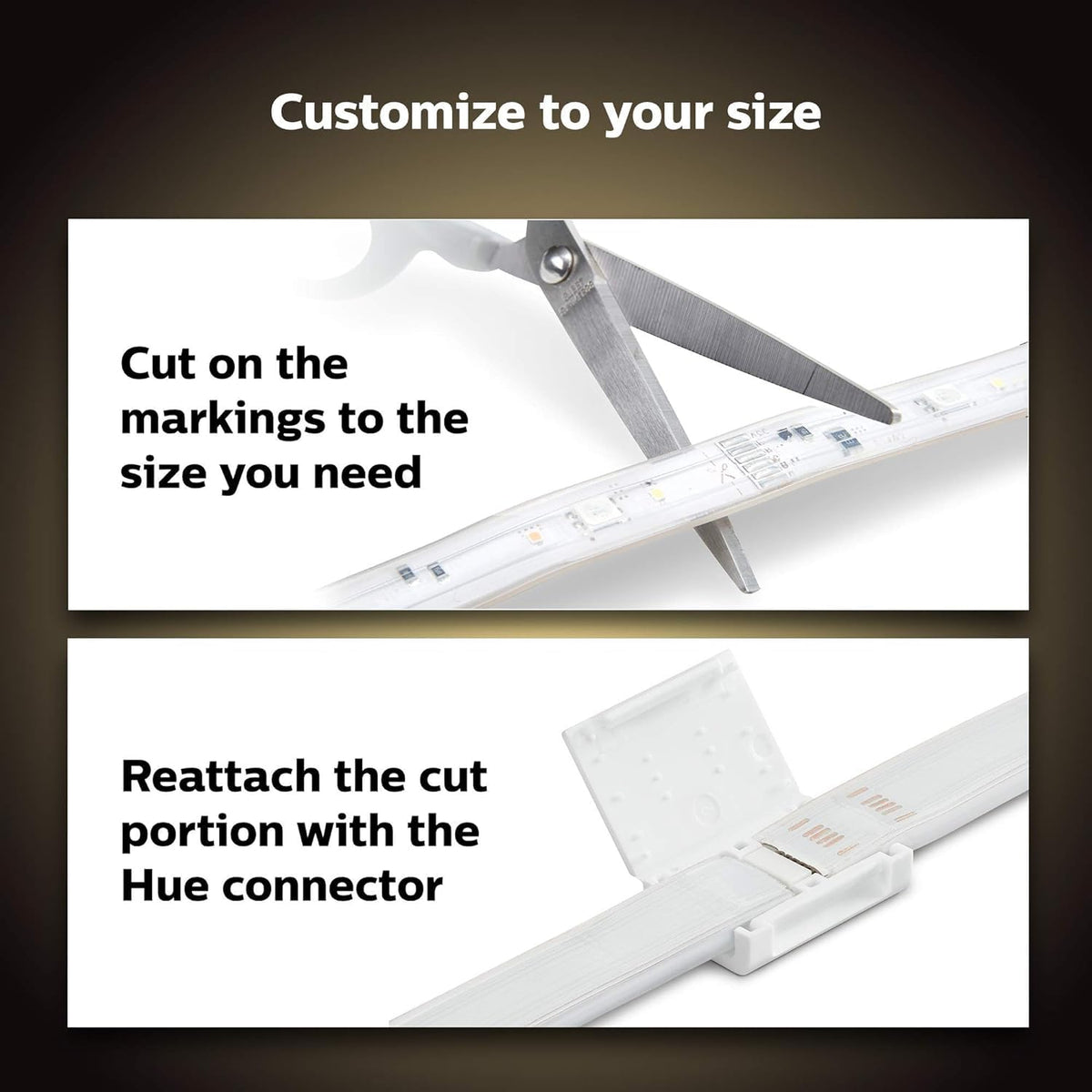 Tira de Luz Philips Hue White & Color Ambiance para interiores + Philips Hue Bridge - puente para sistema de iluminación Hue