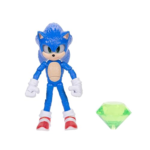 Figuras de acción de 13 cm de la película Sonic The Hedgehog 3: Sonic con Esmeralda, edición 3.