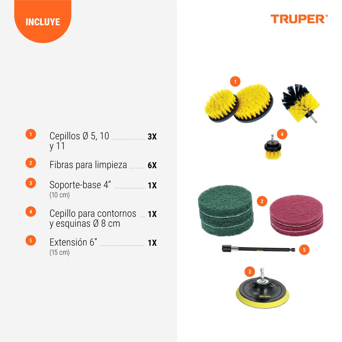 Pretul JCE-12P, Juego 12 Accesorios de Limpieza y asentado para Taladro