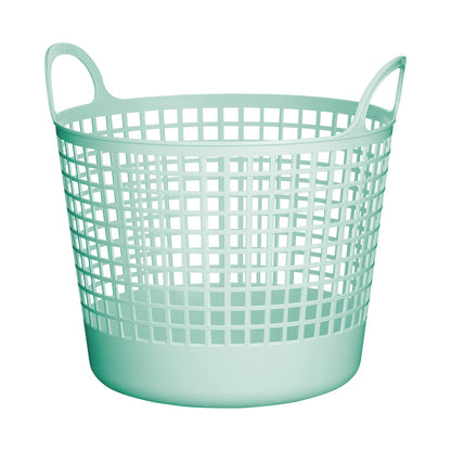 Like-it Storage Basket SCB-1 | Mint Blue, W16.14 x D14.57 x H14.76 in, Round, Portable, Waterproof Plastic