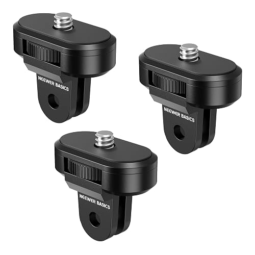 NEEWER 3 Pack Trípode Montaje Adaptador Kit Compatible con Insta360 dji OSMO 360 Pocket 3 Action Camera para POV Grabación Vídeo, 1/4"-20 a 2 Clavijas Tornillos Conversión Piezas Accesorios, GP-92