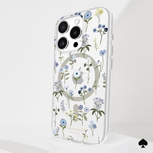 Kate Spade New York - Funda para iPhone 16 Pro, diseño de Flores Preciosas | Compatible con MagSafe - Funda ligera de diseño para iPhone 16 Pro con revestimiento antiarañazos y precioso diseño de flores