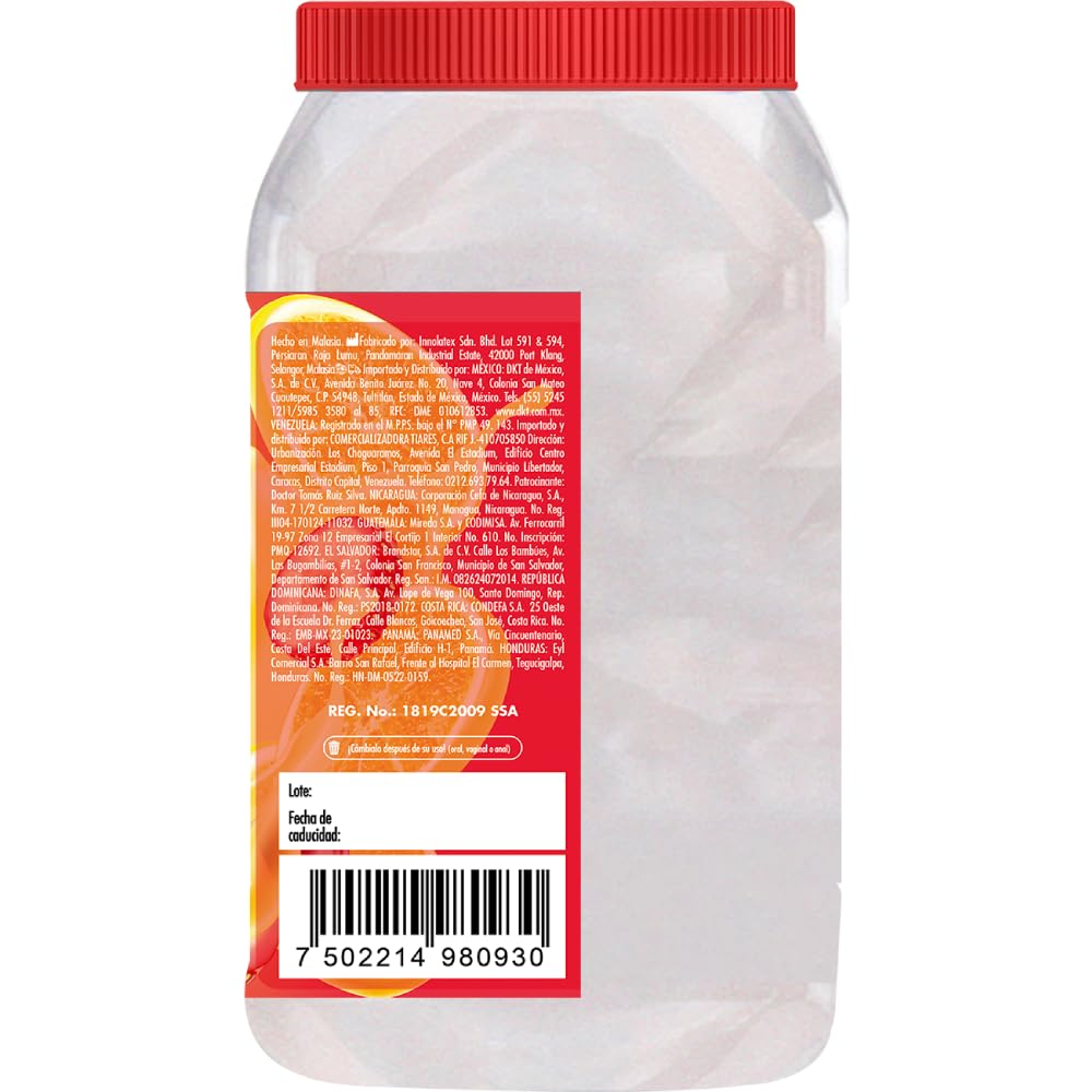 Prudence Condones Lubricados Sabores Frutas 100 Pz | Látex, aromas variados, mango/mora/maracuyá/frambuesa/tutti frutti, lubricación, protección