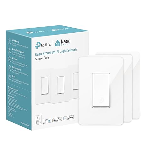 TP-LINK Interruptor inteligente WiFi para control de iluminación desde cualquier lugar, Interruptor de luz, Paquete de 3, Blanco