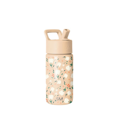 Simple Modern Summit Botella de Agua para Niños con Popote, 530 ml, Confetti - 0.4 Litros - -Chloe Floral