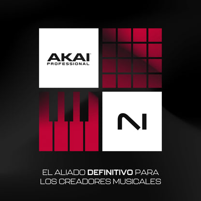 Akai Professional MPK Mini MK3 - Teclado Controlador MIDI USB de 25 Teclas con 8 Drum Pads, 8 Perillas, Software de Producción Musical y Native Instruments Sound Package (NKS Integration), Gris