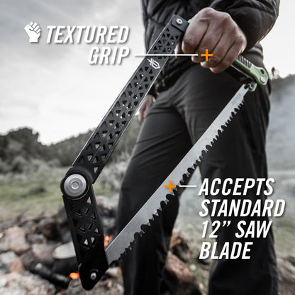 Gerber Freescape Sierra de Campamento Plegable de Mano para mochilero, Senderismo, Camping, poda y bujarra, Hoja de 12 Pulgadas
