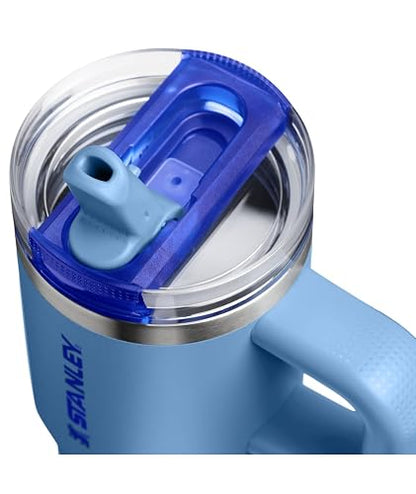 STANLEY Quencher ProTour - Vaso con popote abatible con tapa a prueba de fugas, 14 onzas, popote y mango integrados, compatible con portavasos para viajes, taza de acero inoxidable aislada, sin BPA