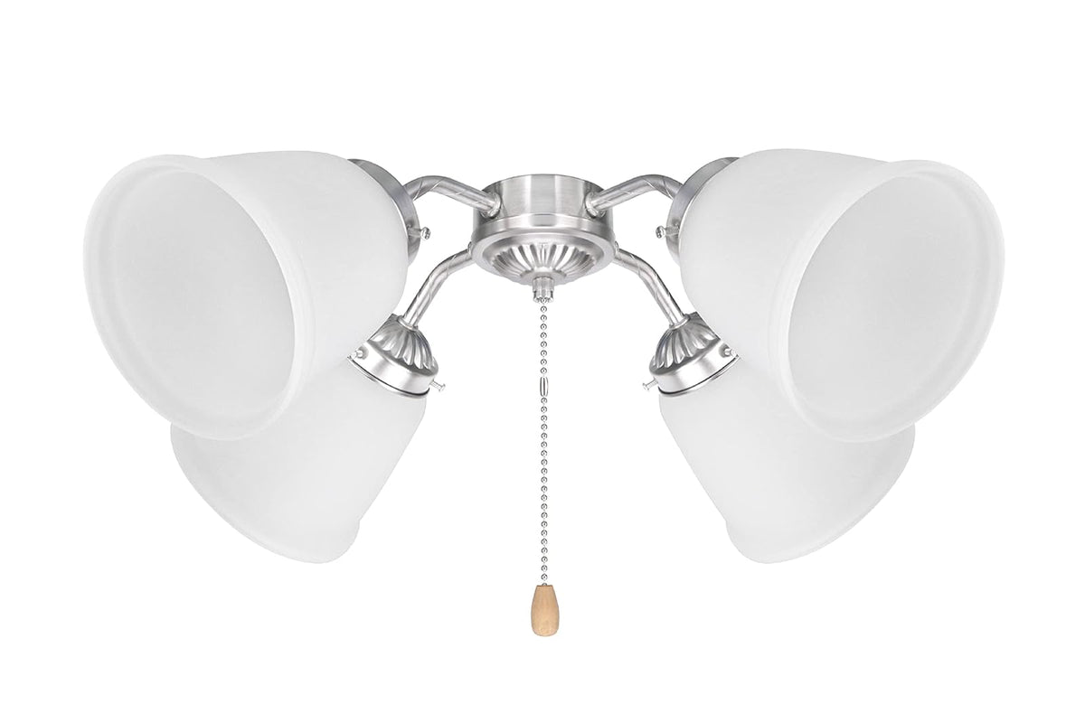 Aspen Creative 23045 - visualización esmerilada con forma de campana, tamaño ajustable de 5,7 cm de alto x 11,43 cm de diámetro, 4 unidades de vidrio de repuesto