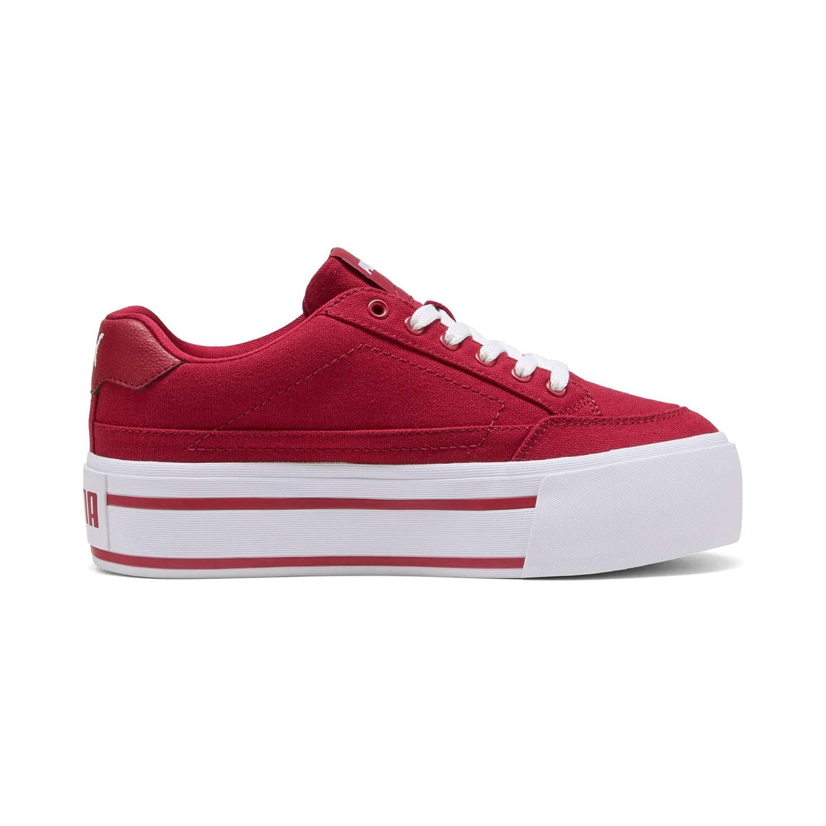 PUMA, Tenis Casuales Court Classic Vulc FS Platform, Mujer, Rojo, Talla 22,5