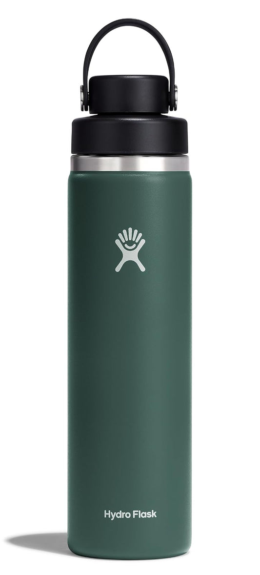 Hydro Flask Botella Aislada Acero Inoxidable 24 Oz Boca Ancha | 24 oz, acero inoxidable, tapa a prueba de fugas, TempShield, apto para portavasos
