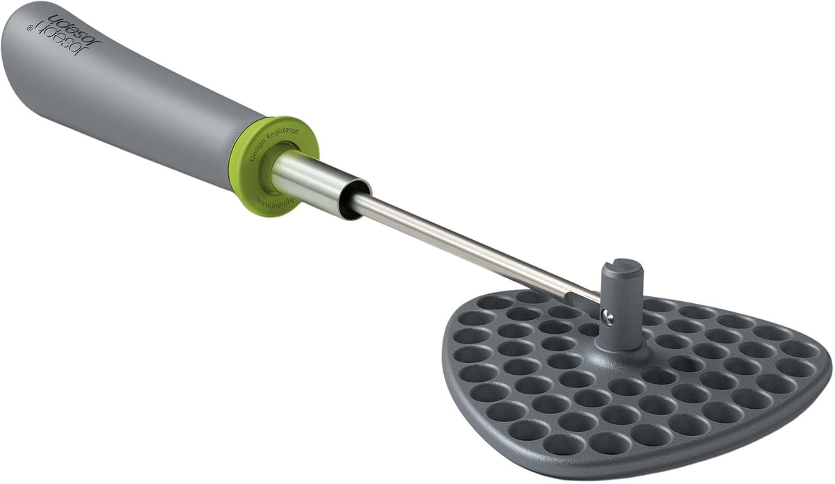 Joseph Joseph 10161 Delta Folding Potato Masher Stores Flat Space Saving Locking One-Size Gray/Green