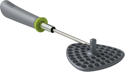Joseph Joseph 10161 Delta Folding Potato Masher Stores Flat Space Saving Locking One-Size Gray/Green