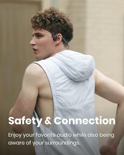 SHOKZ OpenMove auriculares conducción ósea,Open-Ear auriculares deportivos inalámbricos con Bluetooth y micrófono,auriculares resistencia al agua IP55 para correr y ejercicio,6h Duración Batería, Gris