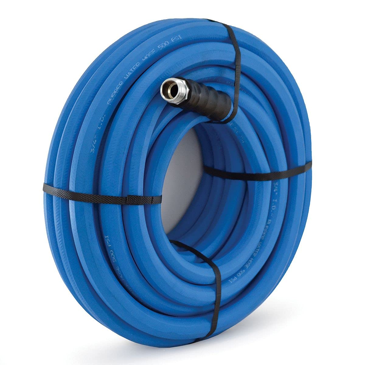 AG-LITE BSAL3450 Manguera de jardín de goma para agua caliente y fría, 100% goma, ultraligera, súper fuerte, 500 PSI, 50F a 190F grados, poliéster trenzado de alta resistencia