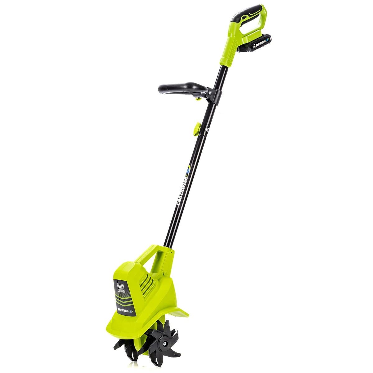 Earthwise Power Tools by ALM TC70020IT - Cultivador eléctrico inalámbrico de jardín de 20 voltios, 7.5 Pulgadas, (batería de 2 AH y Cargador rápido Incluido), Verde