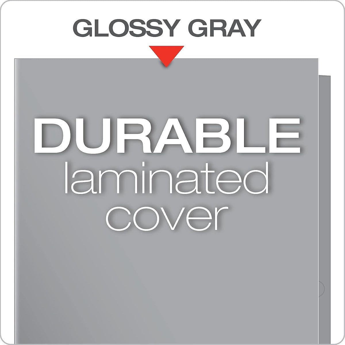 Oxford Fólder Laminado, Cubiertas , Bolsas Internas, Caja Con 25 Piezas, Color Gris, Tamaño Carta 51705