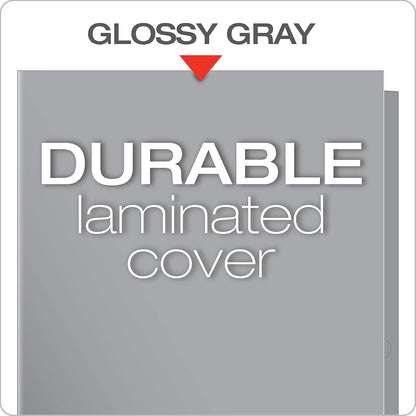 Oxford Fólder Laminado, Cubiertas , Bolsas Internas, Caja Con 25 Piezas, Color Gris, Tamaño Carta 51705