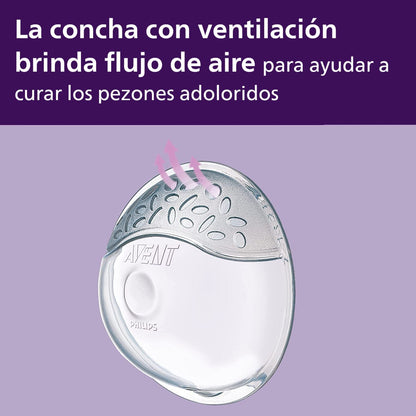 Philips Avent Set de Protectores Mamarios, ultra suaves, absorben el exceso de leche y protegen de irritaciones, juego de 6 piezas, SCF157/02