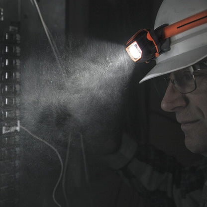 Klein Tools 56220 - Luz LED para faros delanteros con sombrero duro, luz de inundación y punto se inclina 45 grados, correa antideslizante, para trabajo y senderismo al aire última intervensión,