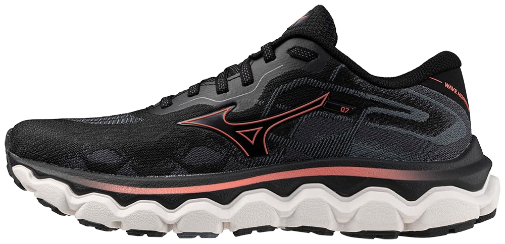 Mizuno Women's Wave Horizon 7 Running Shoe para Mujer - 22.5 cm D - Black-Dubarry
