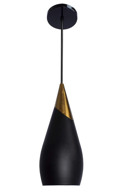 MAXXI MX-CL7014-N/DC Candil de Acero Negro, Detalle en Dorado Cepillado