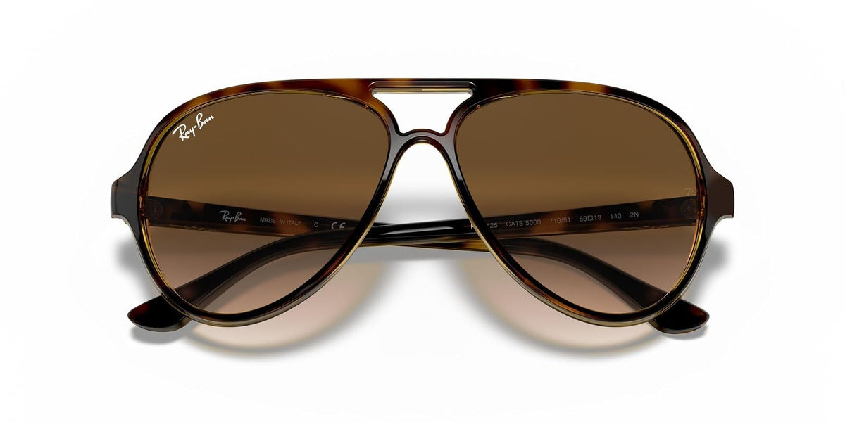 Ray-Ban RB4125 Cats 5000 Sunglasses 59 mm, Non-Polarized