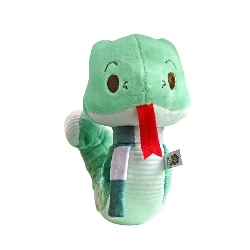 Harry Potter Slytherin - Animal de peluche de serpiente verde con detalles bordados y bufanda verde peluches Hogwarts House coleccionable para bebés, niños pequeños y niños de 6 pulgadas
