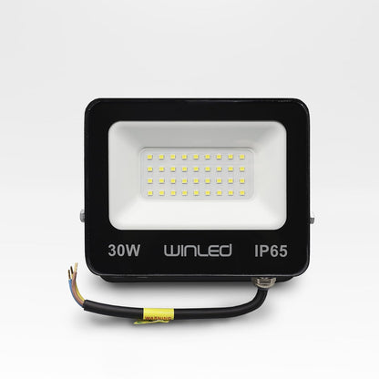 Reflector LED Exterior 30W, WRE-012, Luz Blanca Fría 6500K, 3000 Lúmenes, IP65 a Prueba de Agua, Iluminación de Jardín, Fachada, Patio y Áreas Abiertas, Winled