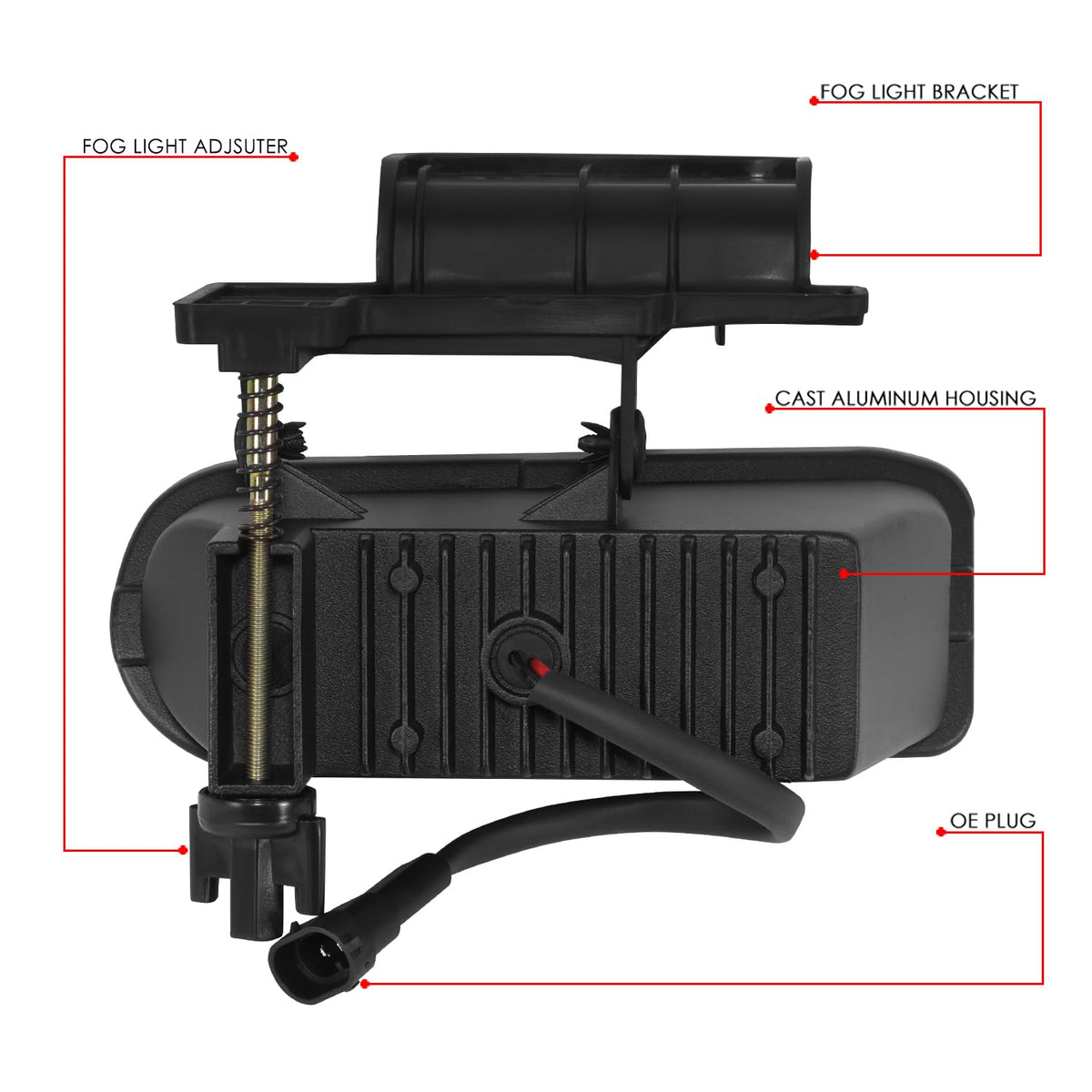 DNA Motoring Par de Luces Antiniebla LED Proyector Compatibles con Chevy Silverado 1500 2500 Suburban Tahoe 1999-2006 Lente Ahumada