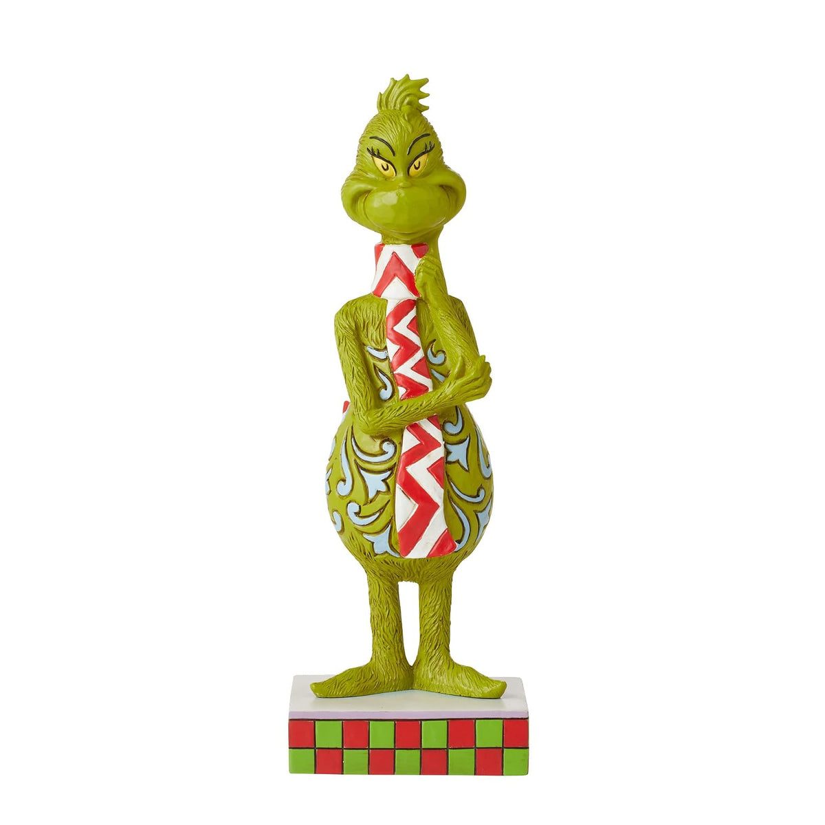 Enesco Jim Shore Dr. Seuss The Grinch - Figura de Bufanda Larga, 9 Pulgadas, Multicolor