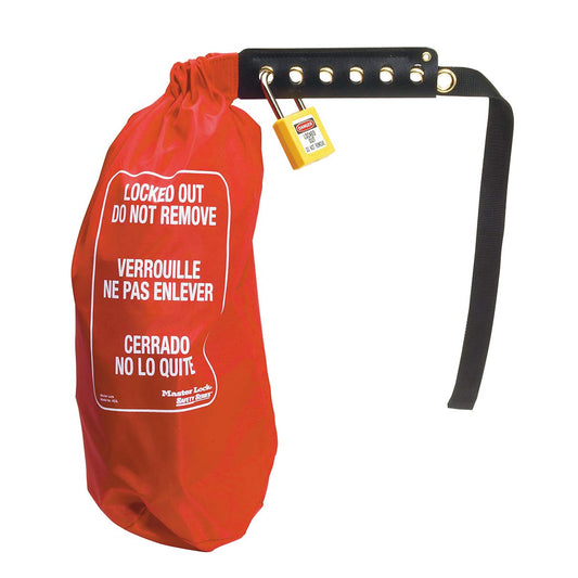 Master Lock 453L Lockout Tagout Cubierta de control de enchufe y polipasto de gran tamaño
