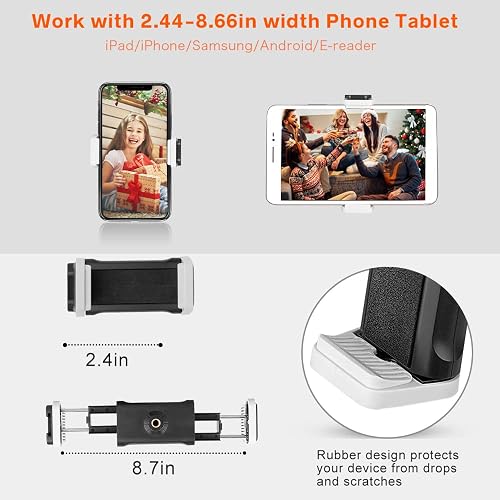 UBeesize - Trípode de Aluminio Ligero Extensible de 50 Pulgadas con Soporte Universal para teléfono Celular/Tablet, Obturador Remoto, Compatible con Smartphones, tabletas y cámaras.