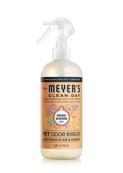 Mrs. Meyer’s Neutralizador de Olores Flor de Azahar 355 ml | Odor Neutralizer Spray para Mascotas | Elimina Olores al Instante | Aroma Floral Refrescante | Fórmula de Origen Vegetal