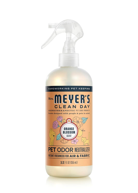 Mrs. Meyer’s Neutralizador de Olores Flor de Azahar 355 ml | Odor Neutralizer Spray para Mascotas | Elimina Olores al Instante | Aroma Floral Refrescante | Fórmula de Origen Vegetal