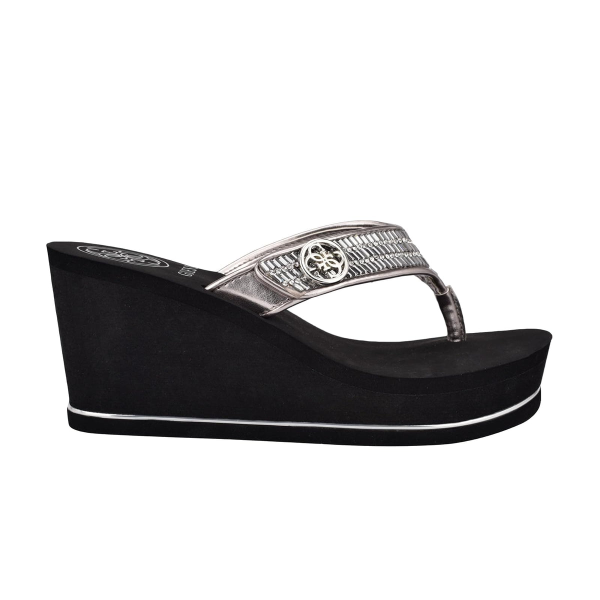Guess GWSARRALY4 Sandalia Platino de material sintético para Dama