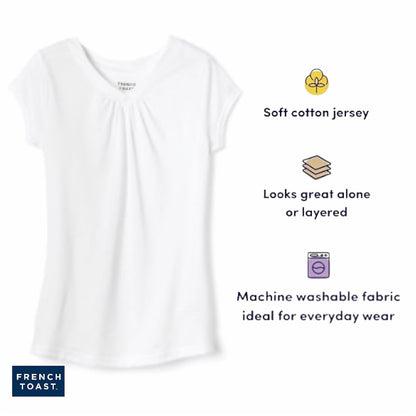 French Toast - Camiseta Tipo Polo Estilo Uniforme de Escuela,LA9502, Niñas