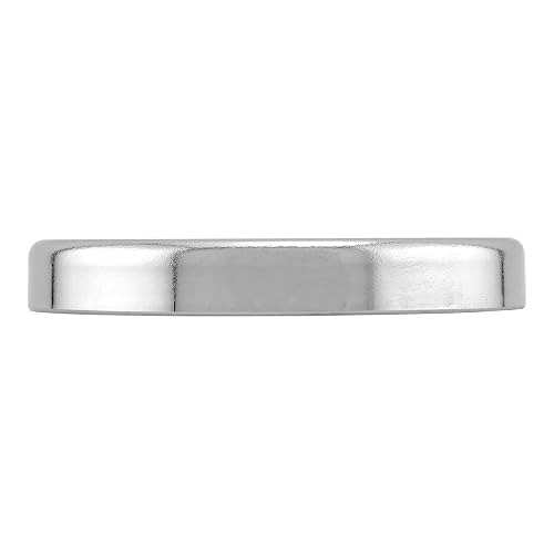 Master Magnetics Cierre de Imán Redondo RB80PRCX2 | Placa Cromada, Agujero Central 0.27", Diámetro 3.2", Grosor 0.445", 100 lb, Plata, Paquete de 2