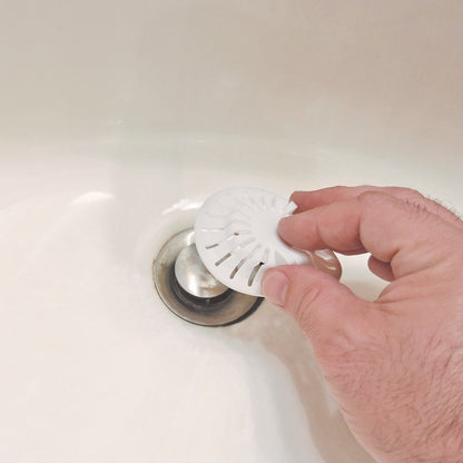 Danco - Atrapapelos para lavabo, Bathroom Sink - Pack of 2, Blanco
