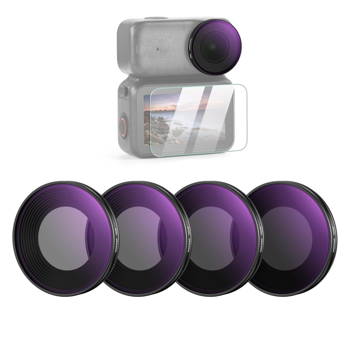 Neewer Kit de Filtros ND para DJI Osmo Nano - Paquete 4 ND