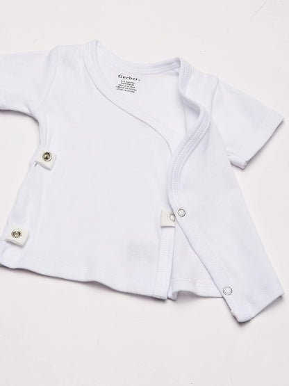 Gerber Paquete de 3 Camisas de Manga Corta con Cierre Lateral Sudaderas con Capucha para bebés y niños para bebés niñas