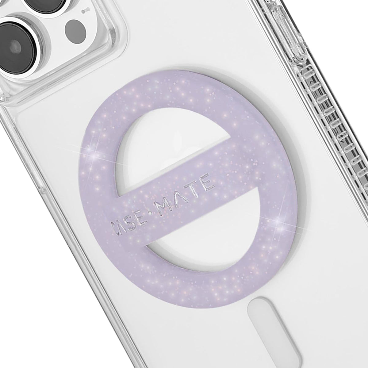 Case-Mate MagSafe Loop Grip, Agarre Magnético para Celular, Plegable - Purple Sparkle